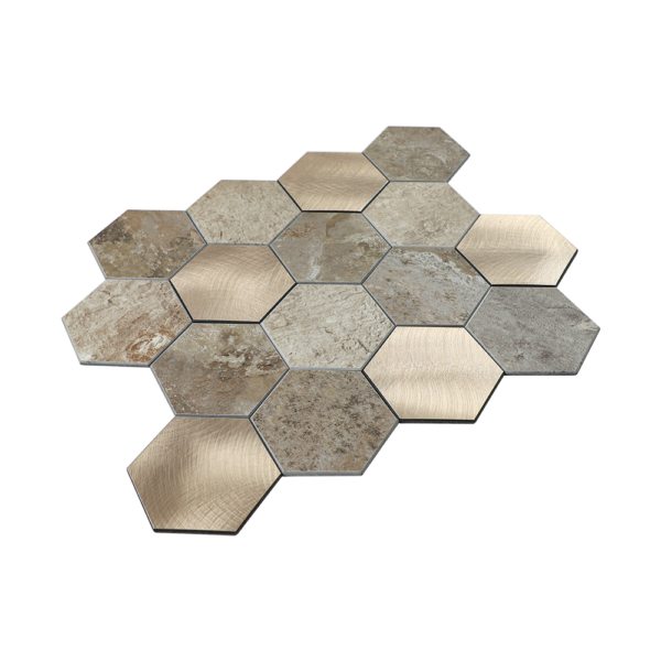 Gouden hexagon tegels